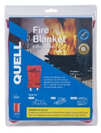 QUELL FIRE BLANKET 1.2M X 1.8M CLAMSHELL AUSTRALIAN COMPLIED AS/