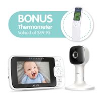 Oricom OBH430 Baby Monitor Remote VIew+Free HFS1000 Thermometer