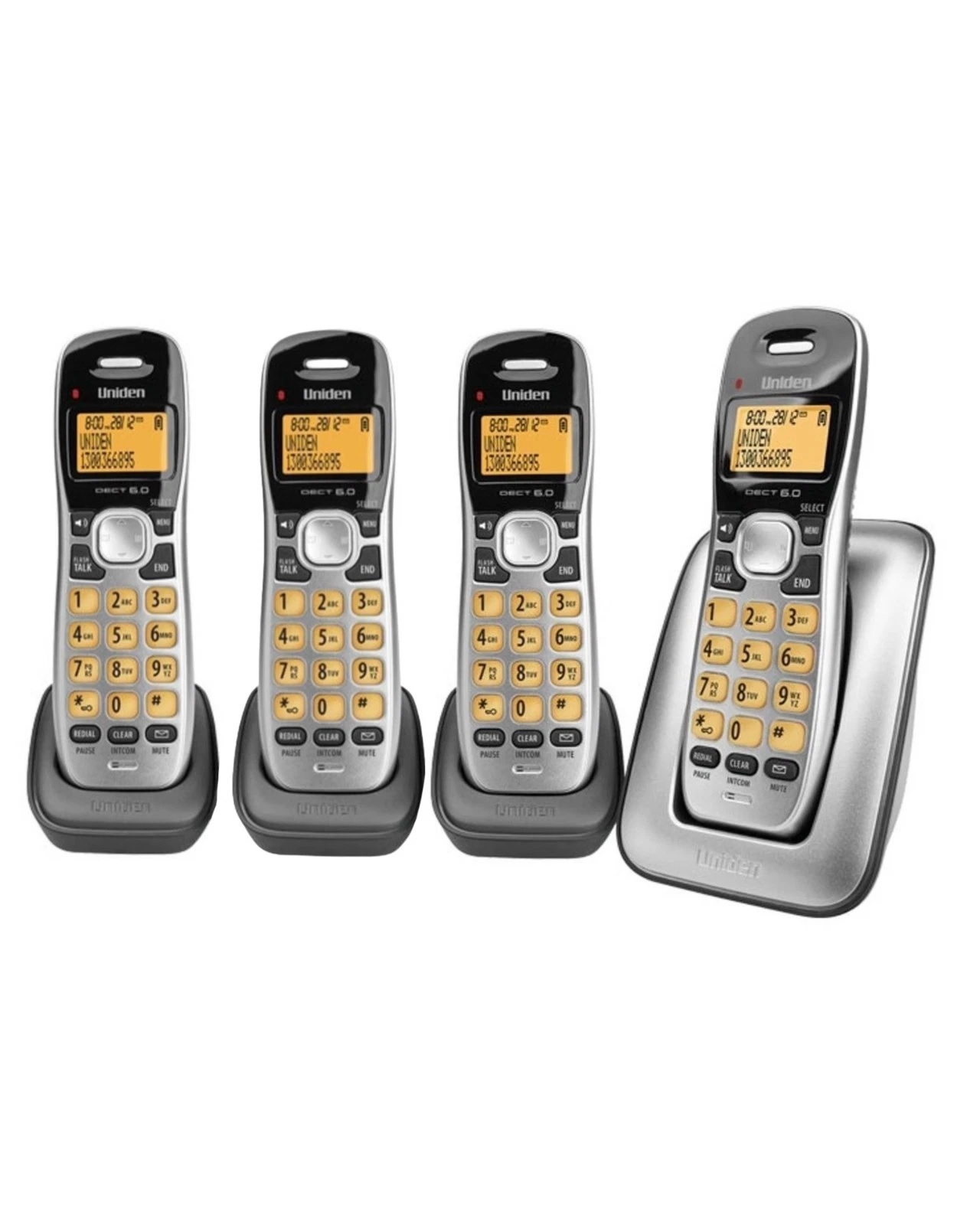 (image for) UNIDEN DECT 1715+3 CORDLESS DIGITAL PHONE 4 HANDSETS TOTAL