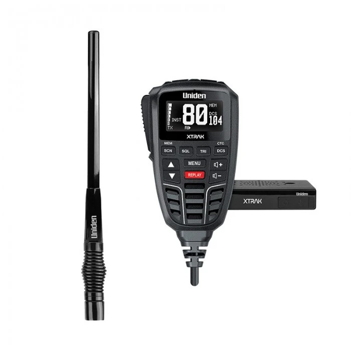 Uniden Xtrak80 OFFROAD PACK UHF RADIO PLUS ATX970S SHORT HD ANT (image for) Uniden Xtrak80 OFFROAD PACK UHF RADIO PLUS ATX970S SHORT HD ANT