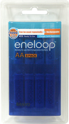 SANYO 2000MAH AA NIMH RECHARGEABLE 8 PACK BATTERY [HR-3