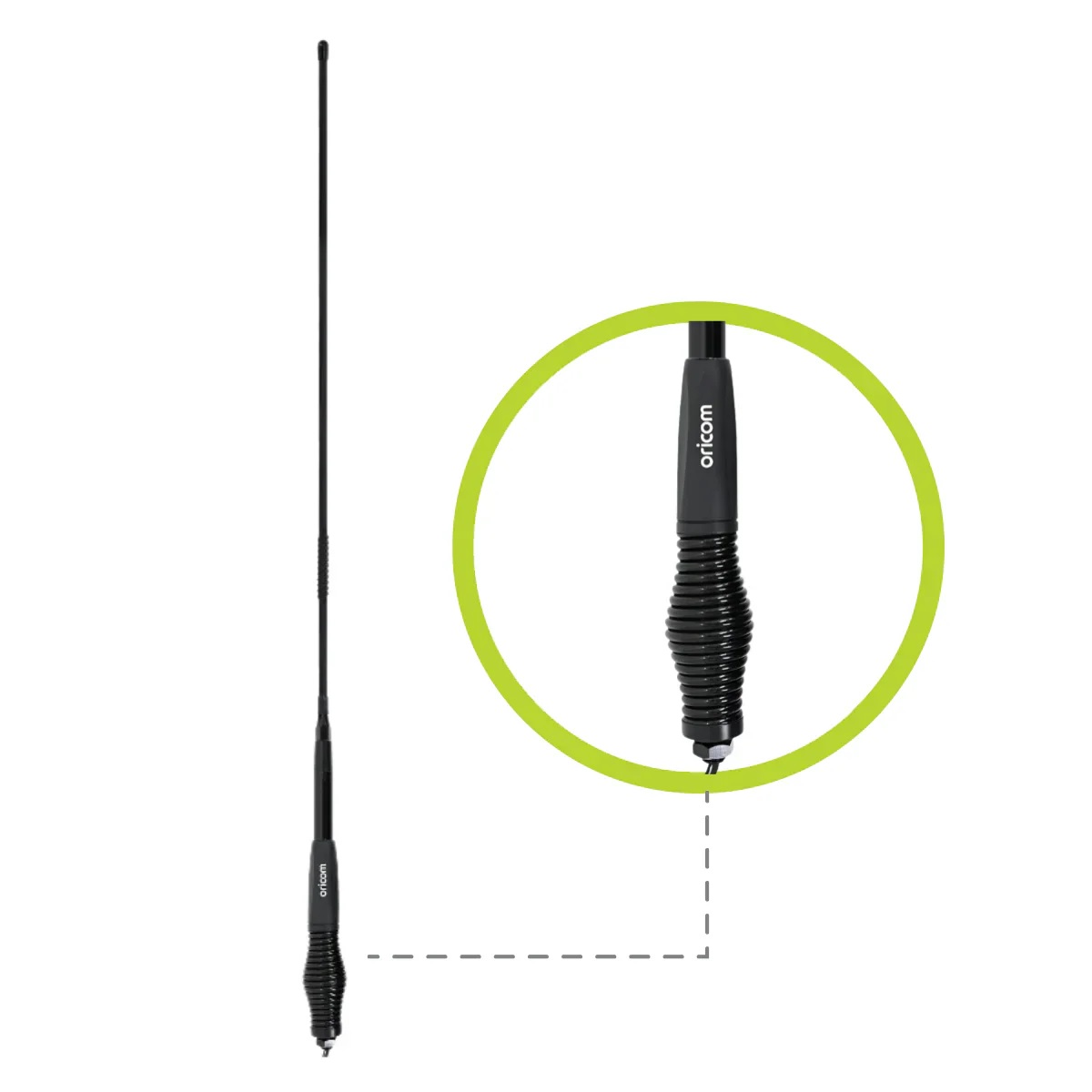 (image for) ORICOM ANU236 6.5DBI UHF CB UHF RADIO ANTENNA 960MM FULL BLACK