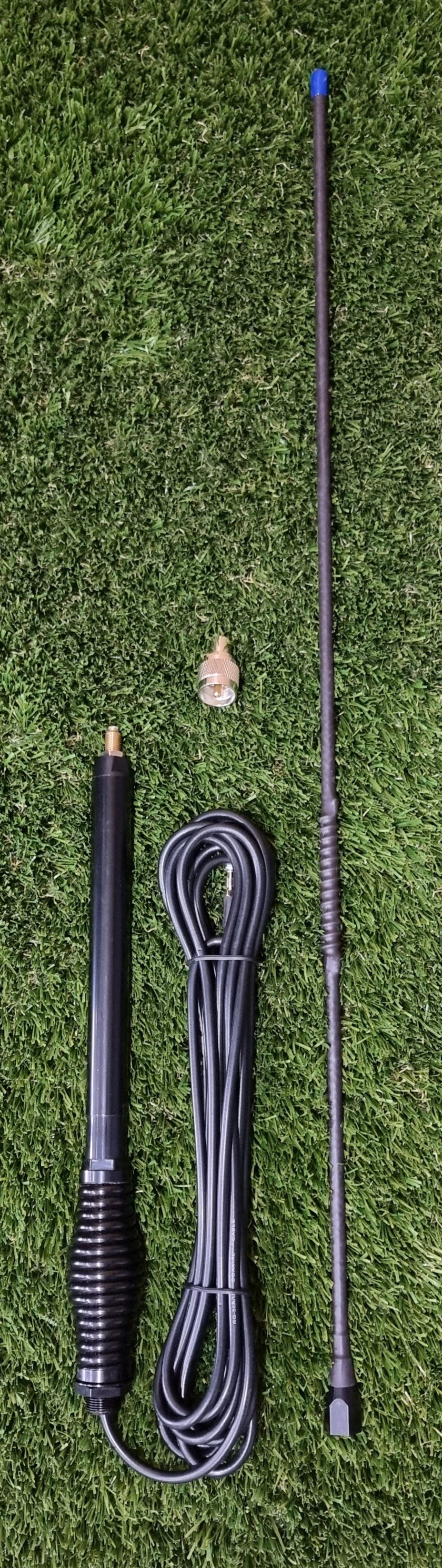 AT870 FIBREGLASS BLACK UHF 6DBi ANTENNA SUITS UNIDEN ICOM ORICOM