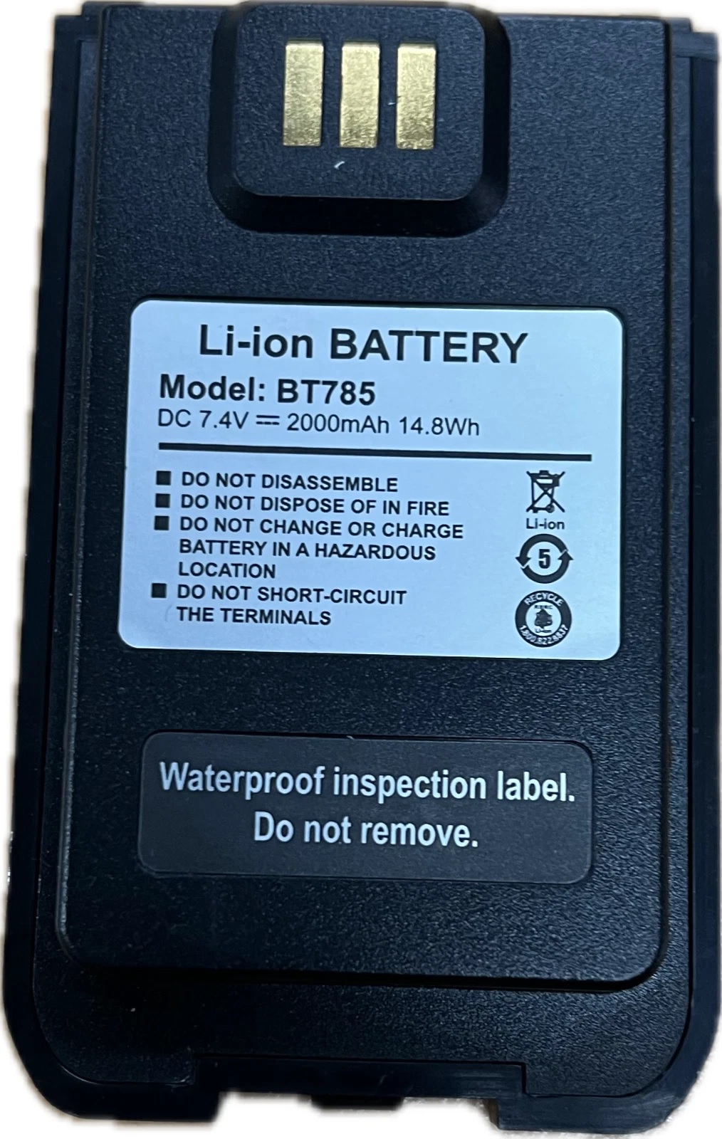 (image for) uniden bp785 replacement battery suits uh785 radios uh785-2tp
