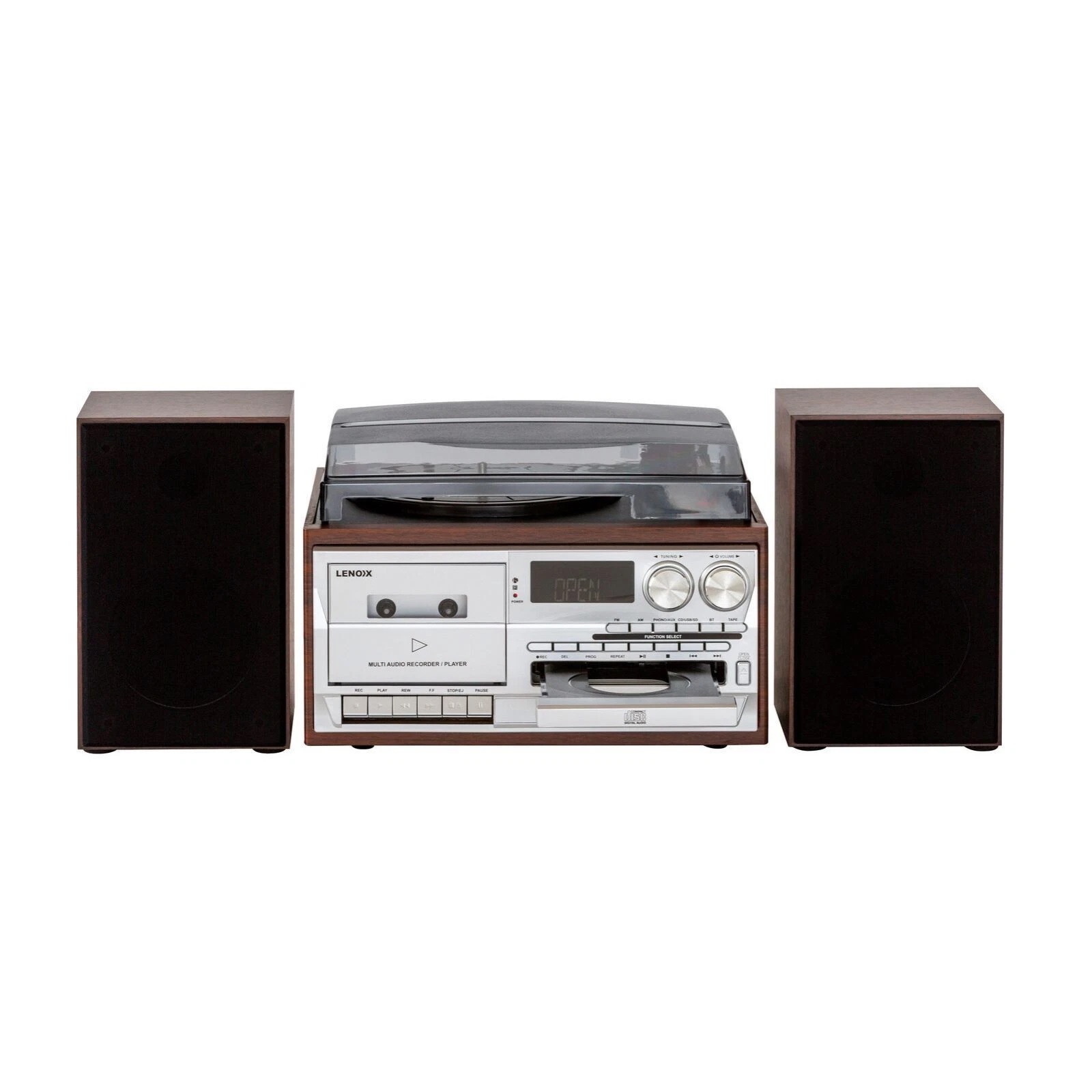 (image for) LENOXX CD114 BROWN TURNTABLE PLAYER RECORDER MP3 DECODER ENCODER