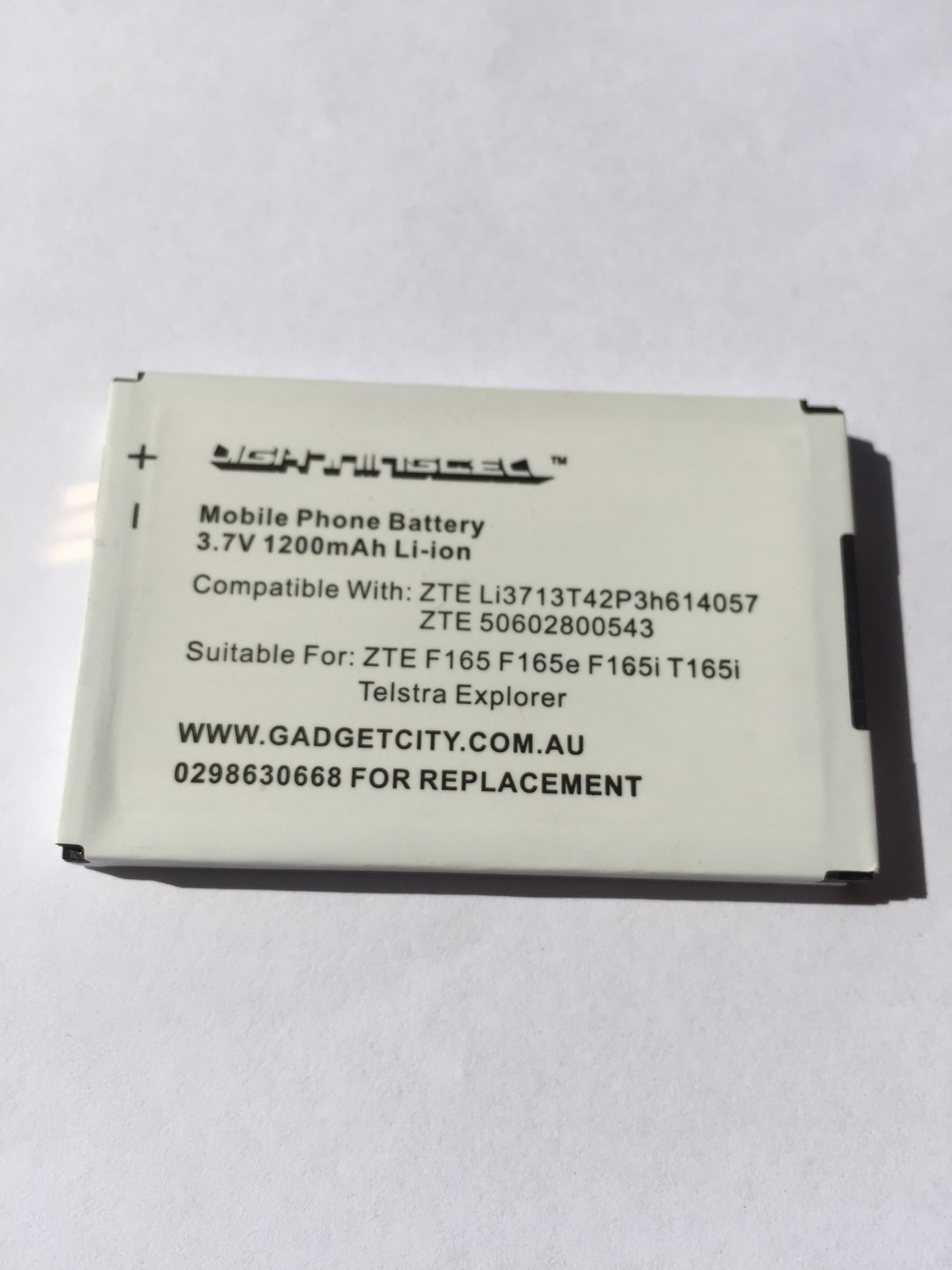 Modal Additional Images for TELSTRA ZTE F165 F165i T165e T165i F165i MOBILE REPL BATTERY