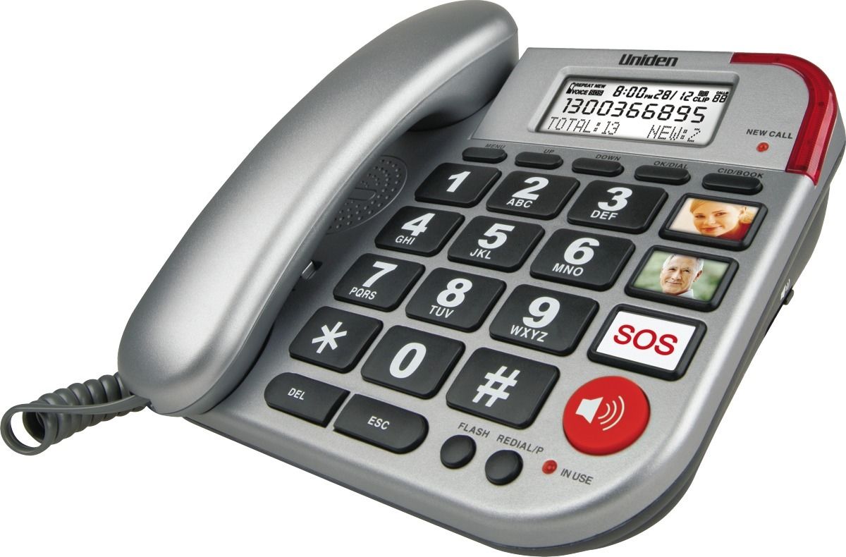 UNIDEN SSE33 EMERGENCY SENIORS CORDED PHONE SSE33 AU$