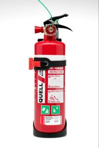 QUELL 1KG FIRE EXTINGUISHER 10B:E KITCHEN GARAGE HIGH STRENGTH M