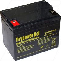 DRYPOWER 12V 36AH 12GB36C SEALED LEAD ACID GEL BATTERY