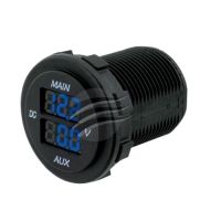 HULK 4X4 HU6660B DUAL VOLTMETER 5-30v BLUE LED 29mm DIA - Click Image to Close