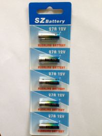 ALKALINE BATTERIES 27A-C5 HIGH VOLTAGE 12V CARD OF 5