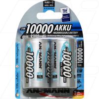 ANSMANN D SIZE RECHARGEABLE BATTERIES 10000MAH 2 PACK