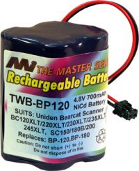 UNIVERSAL TWO WAY RADIO BATTERY - TWB-BP120