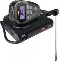 GME TX3350 UHF LCD SPEAKER MICROPHONE RADIO+AE4705G ANTENNA GREY