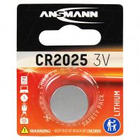 LITHIUM COIN CELL BUTTON BATTERY CR2025 CARD OF 5