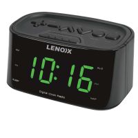 FM RADIO DUAL ALARAM CLOCK BIG DISPLAY USB BLACK LARGE
