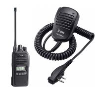 ICOM IC-41PRO BLACK UHF HANDHELD TWO WAY RADIO+HM158LA SPEAKER M