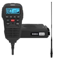 Uniden UH6160 Escape PAck 5w 12 24v lcd mic at780 black Ant kit