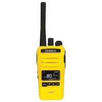 UNIDEN UH755Y YELLOW SINGLE 5W UHF CB SPLASHPROOF HANDHELD RADIO