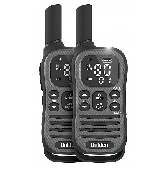 (image for) Uniden UH620-2 Max 2W Twin Pack UHF Radio 80ch Rechargeable batt