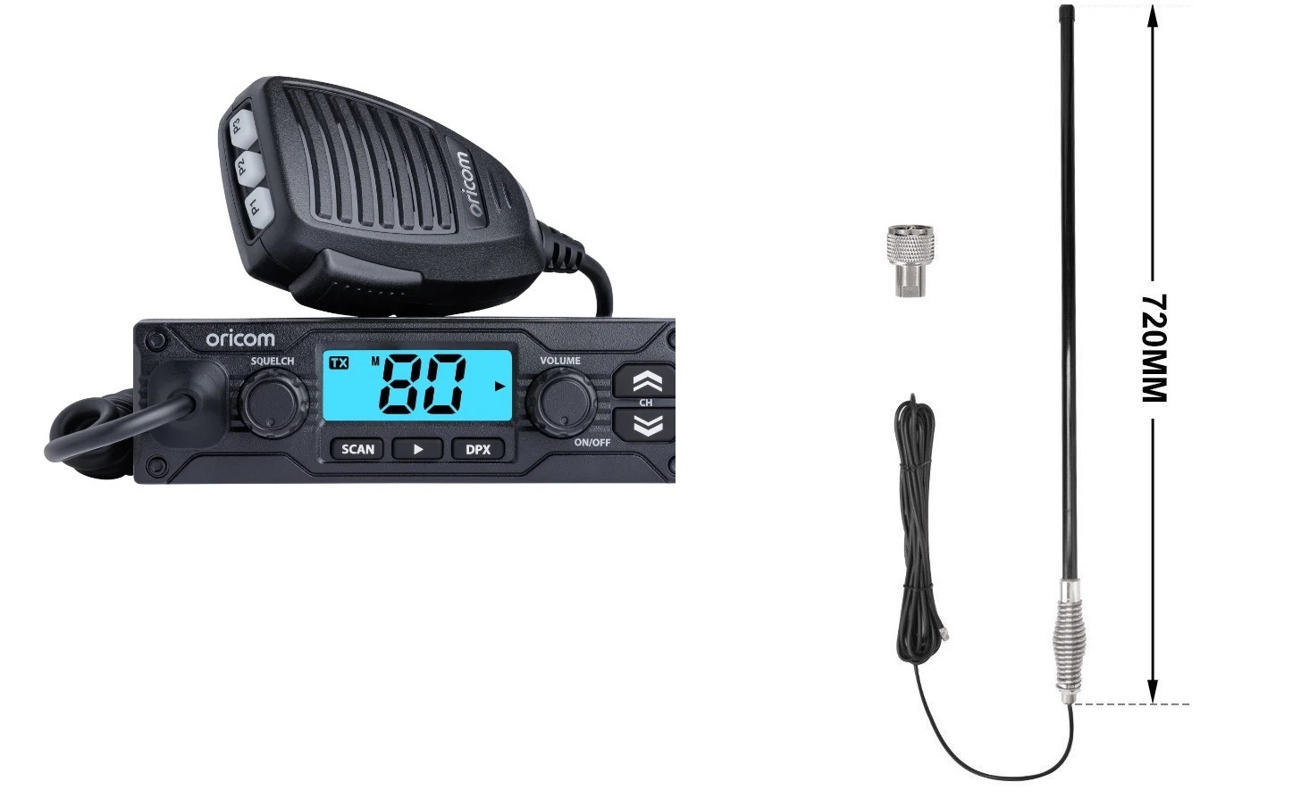 Modal Additional Images for ORICOM UHF048 UHF RADIO 80 CHANNEL 5W IN VEHICLE COMPACT RADIO