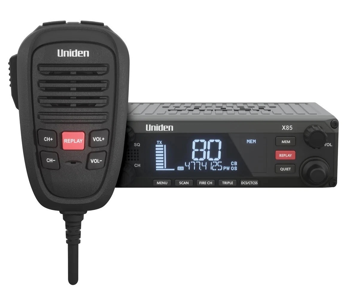(image for) UNIDEN X85 DIN Size UHF Radio 80CH Replay 12 24v Heavy Duty